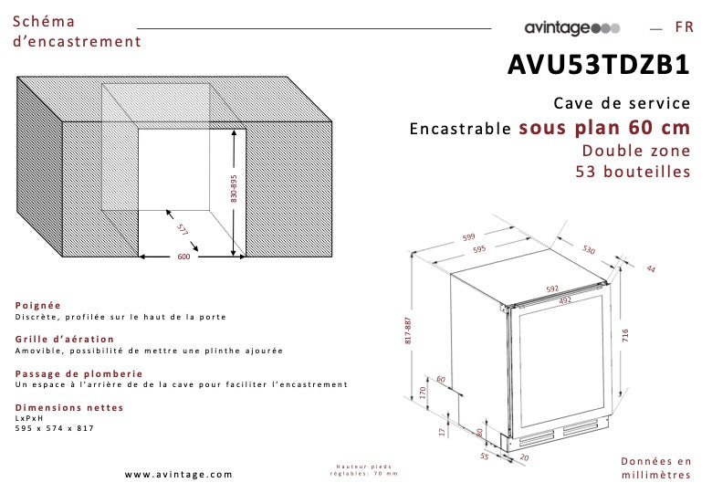 Avintage AVU53TDZBF Wine cabinet